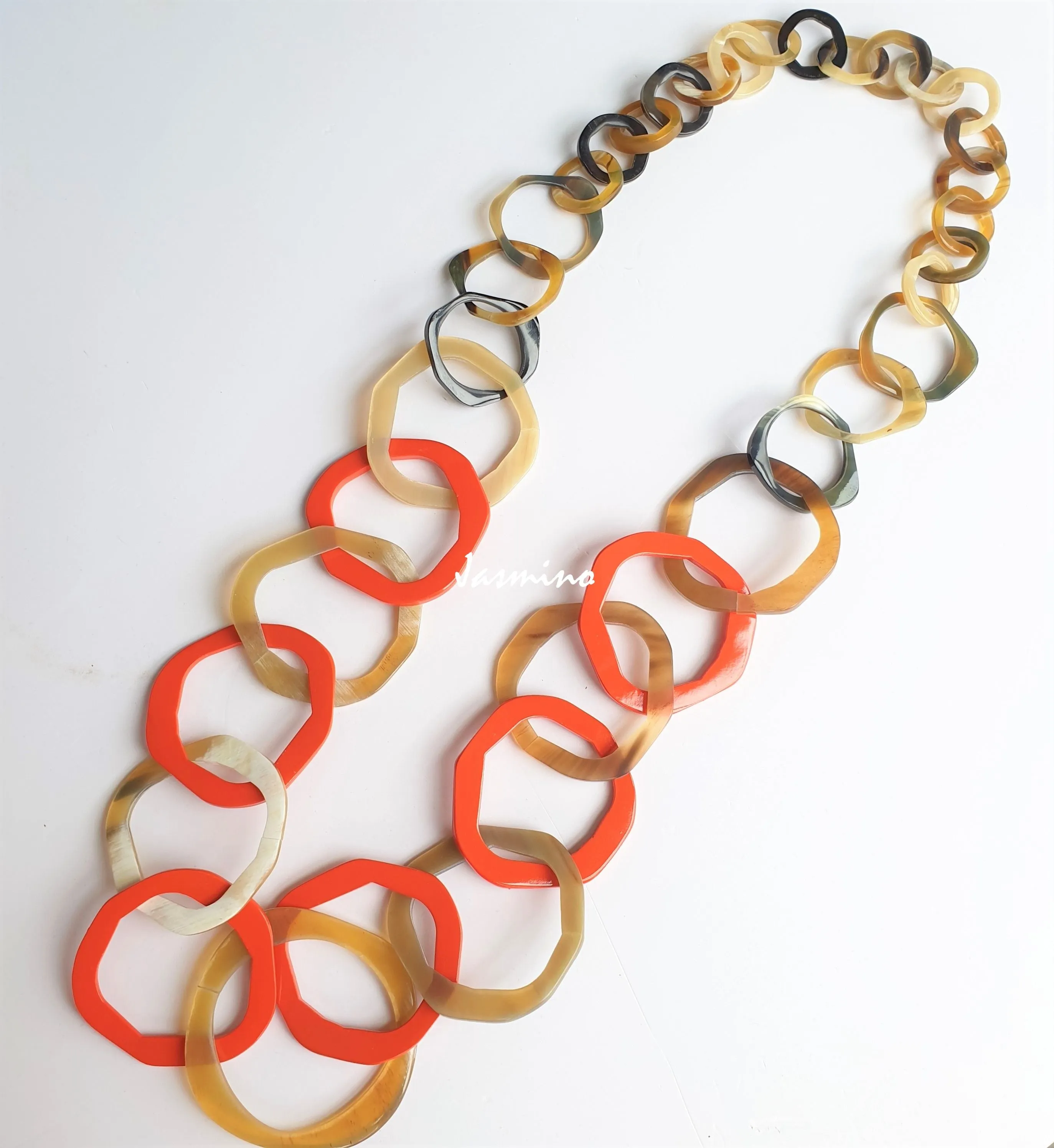 Charming Horn Necklace J18269, Made by Natural Buffalo Horn