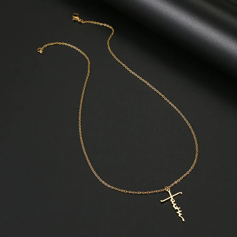 Funki Buys | Necklaces | Unisex Faith Cross Pendant Necklace